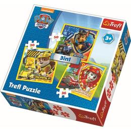 Puzzle clasic pentru copii 3 in 1 - Patrula Catelusilor Nebunici - Terfl