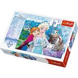 Puzzle clasic pentru copii - Ana si Elsa, Frozen Nebunici - Regatul de gheata, 30 piese