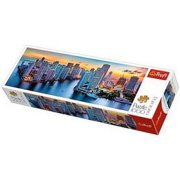 Puzzle clasic pentru familie si copii - Peisaj Miami la apus, 1000 piese Nebunici