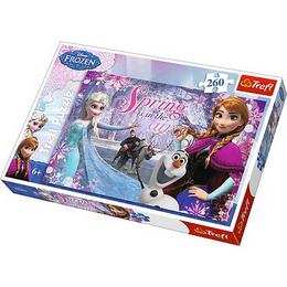 Puzzle clasic copii Frozen, Elsa si Ana pentru copii, 260 piese Nebunici