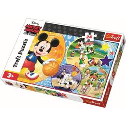 Puzzle clasic pentru copii - Mickey Mouse si prietenii facand sport 24 piese Maxi