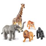 Set 5 figurine de jucarie mari cu animale din jungla pentru copii, aspect realistic, Learning Resources