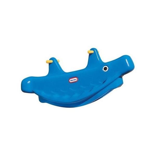 Balansoar de jucarie pentru copii in forma de balena Albastru Little Tikes