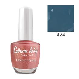 Lac de Unghii Alfar Catherine Arley Silky Touch, nuanta 424 Steel Blue, 14ml