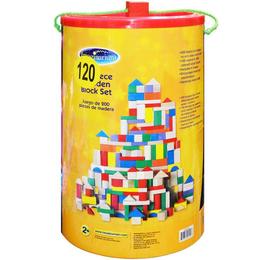 Cuburi constructii de lemn 120 piese - Robentoys