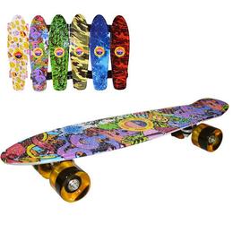 Placa skateboard, roti silicon, led, Grafitti - Robentoys