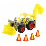 Excavator cu incarcator - ConsTruck, 38x16x22 cm, Wader