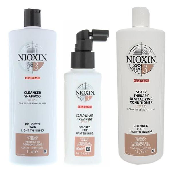 Nioxin - Pachet Maxi System 3 pentru parul cu tendinta notabila de subtiere, fin si vopsit