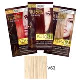 Sampon Nuantator cu Keratina Camco Victoria Beauty Keratin Therapy, nuanta V63 Platinum Blonde, 40ml