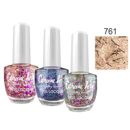 Lac de Unghii Alfar Catherine Arley Silky Touch Glitter, nuanta 761 Wafer, 14ml