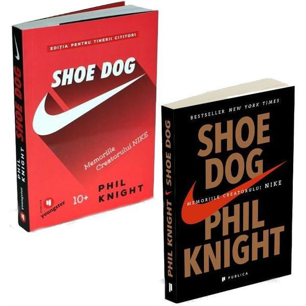 Pachet Shoe Dog + Shoe Dog pentru tinerii cititori - Phil Knight, editura Publica