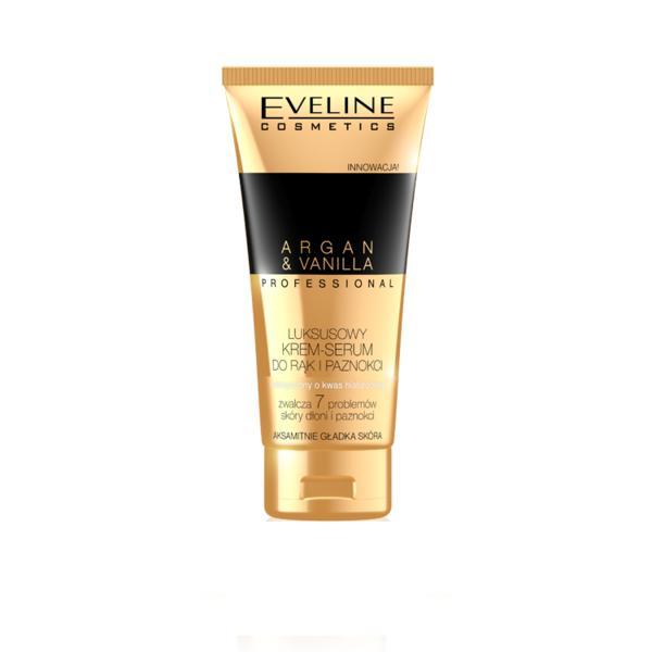 Crema / Ser pentru maini si unghii, Eveline Cosmetics, Argan &amp; Vanilla Luxury Cream, 100 ml