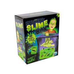 Set de creatie slime Grafix cutia misterelor, fosforescent, cu 10 piese de cautat