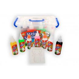 Kit pentru fabricare slime Magic Slime Kids Fun 3D cu 12 piese, 5 culori,4 sabloane