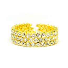 Bratara bangle aurie cu Swarovski Elements - Imperiale