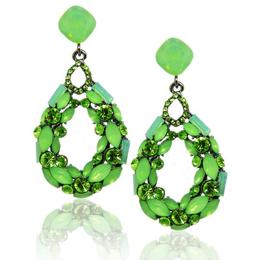 Cercei Green Peridot cu Swarovski Elements Imperiale M566