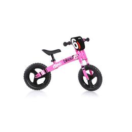 Bicicleta pentru copii fara pedale Balance bike Runner Roz neon Dino Bikes Made in Italy cu roti de 12&rdquo;