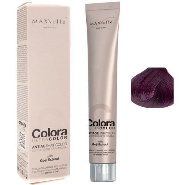 Vopsea Profesionala cu Extract de Goji - Maxxelle Colora Ultracolor Antiage Haircolor, nuanta Violet