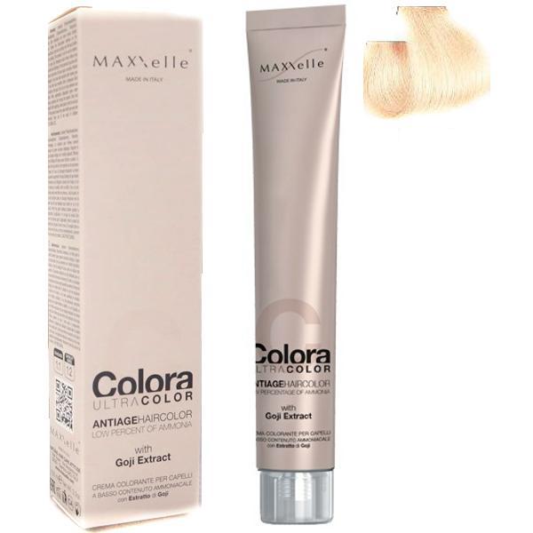 Vopsea Profesionala cu Extract de Goji - Maxxelle Colora Ultracolor Antiage Haircolor, nuanta 10.0 Blonde Platinum