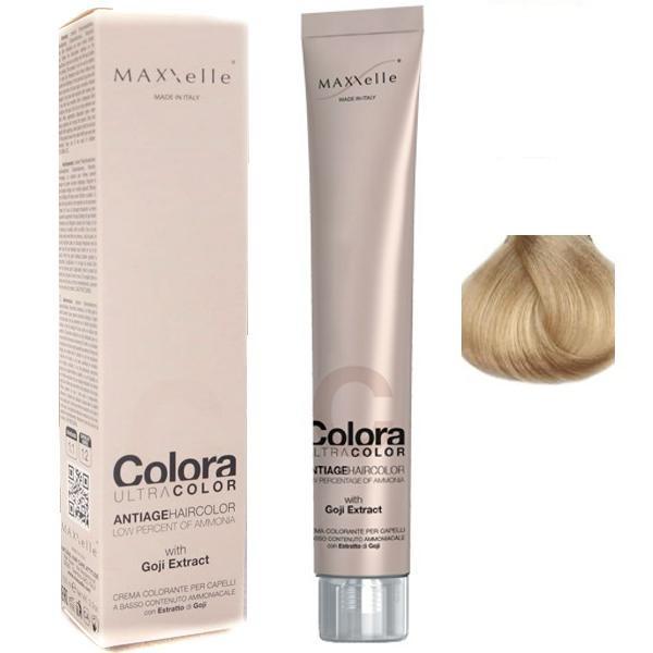 Vopsea Profesionala cu Extract de Goji - Maxxelle Colora Ultracolor Antiage Haircolor, nuanta 10.3 Blonde Platinum Golden