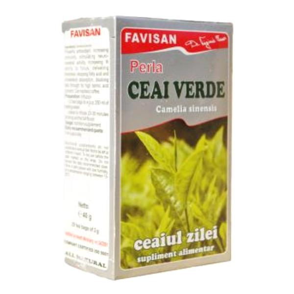 Ceai Verde Perla Favisan, 20 plicuri