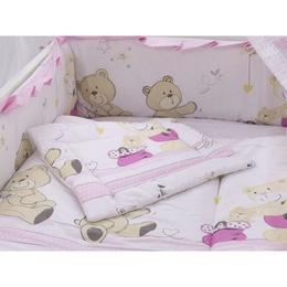 Lenjerie MyKids Teddy Play Pink M1 4+1 Piese 120x60