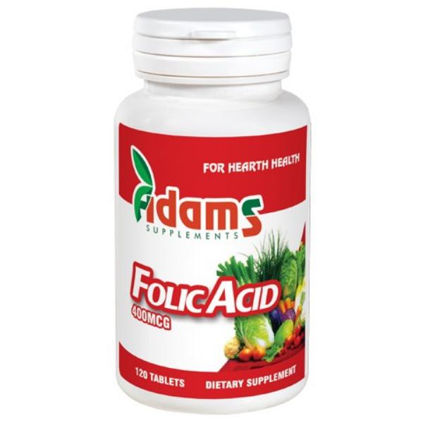 Acid Folic 400mcg Adams Supplements, 120 tablete