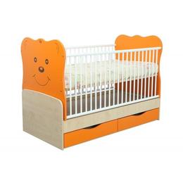 Patut Transformabil MYKIDS Teddy Natur-Orange Cu Leg 4837