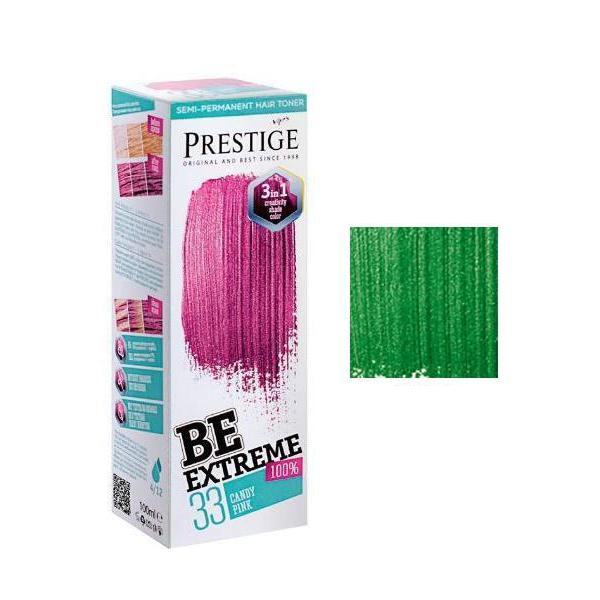 Vopsea de Par Semi-Permanenta Rosa Impex BeExtreme Prestige VIP's, nuanta BE50 Wild Green, 100ml