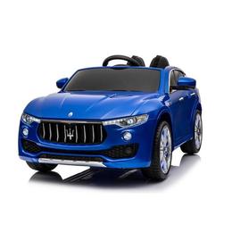 Masinuta electrica Maserati Levante cu scaun de piele si roti de cauciuc Blue