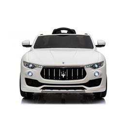 Masinuta electrica Maserati Levante cu scaun de piele si roti de cauciuc White