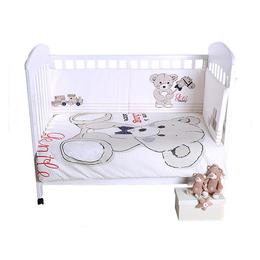 Lenjerie patut cu 3 piese 140x70cm si baldachin 200/540 Teddy Bear