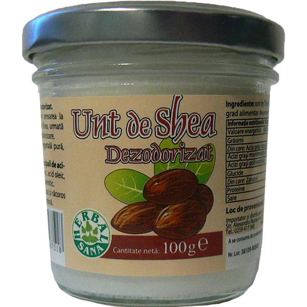 Unt de shea dezodorizat Herbavit, 100 g