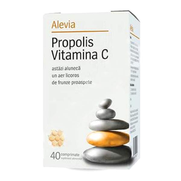 Propolis Vitamina C Alevia, 40 comprimate