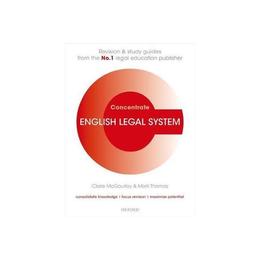 English Legal System Concentrate, editura Oxford University Press Academ
