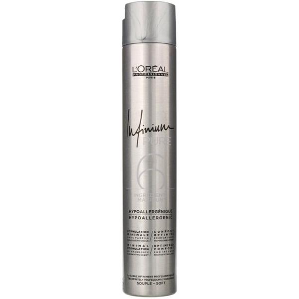 Spray Fixativ cu Fixare Lejera - L'Oreal Professionnel Infinium Pure Soft Hairspray, 500ml