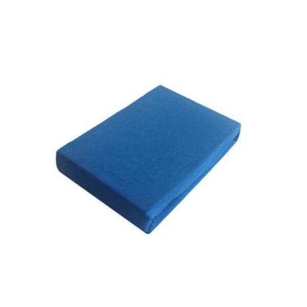 Cearceaf de pat Jersey cu elastic 200x200 cm, albastru inchis Special No.29