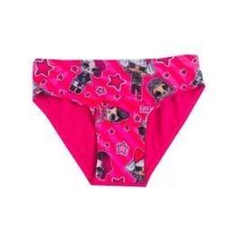 Slip fucsia pentru baie fetite Lol Surprise cu papusele si stelute marimea 104