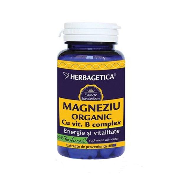 magneziu organic cu vitamina b complex 120 capsule herbagetica Magneziu Organic Herbagetica, 30 capsule