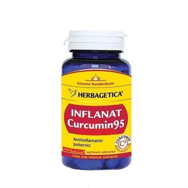 Inflanat Curcumin 95 Herbagetica, 30 capsule