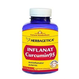 Inflanat Curcumin 95 Herbagetica, 120 capsule
