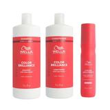 Pachet pentru Par Vopsit Aspru Wella Professionals Invigo Color Brilliance - Sampon, Balsam, Spray