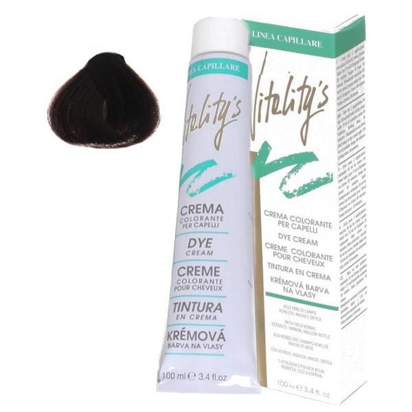 Crema Coloranta Permanenta - Vitality's Linea Capillare Dye Cream, nuanta 5/00 Deep Light Chestnut, 100ml