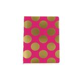 Shimmer Large Gold Polka Magenta A5 Note, editura Go Stationery Ltd