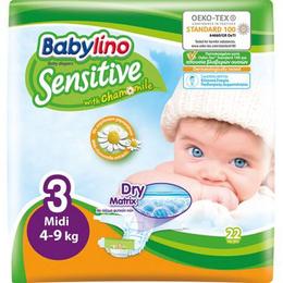 Scutece Babylino Sensitive 3, 4-9 kg, 22 bucati