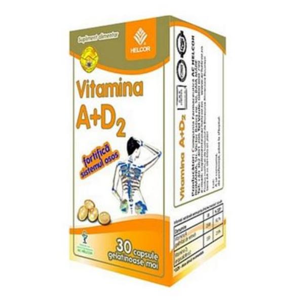 Vitamina A+D2 Helcor, 30 capsule