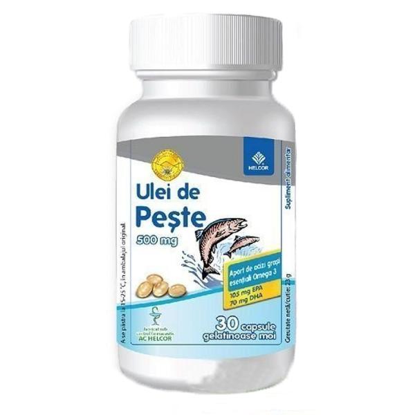 Ulei de Peste 500MG Helcor, 30 capsule