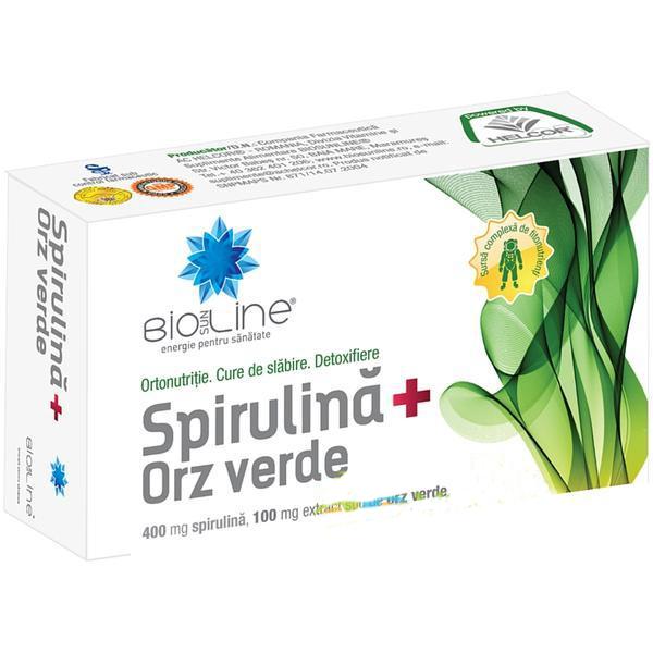 Spirulina+Orz Verde Helcor, 30 capsule