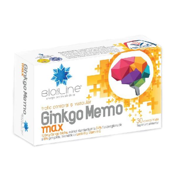 Ginkgo Memo Max 120 MG Helcor, 30 comprimate