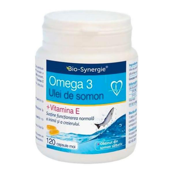 Omega 3 Ulei de Somon + Vitamina E Bio-Synergie, 120 capsule